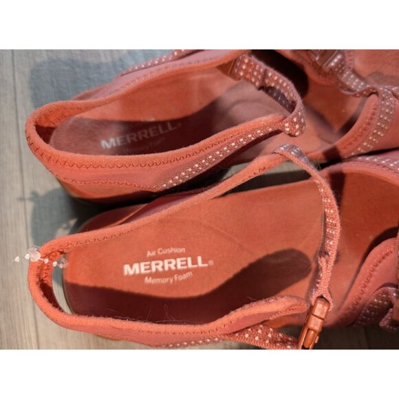 Merrell Womens Muri Redwood Performance Sandals Size 9 Memory Foam Coral - Picture 3 of 5
